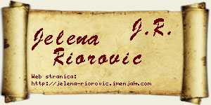 Jelena Riorović vizit kartica